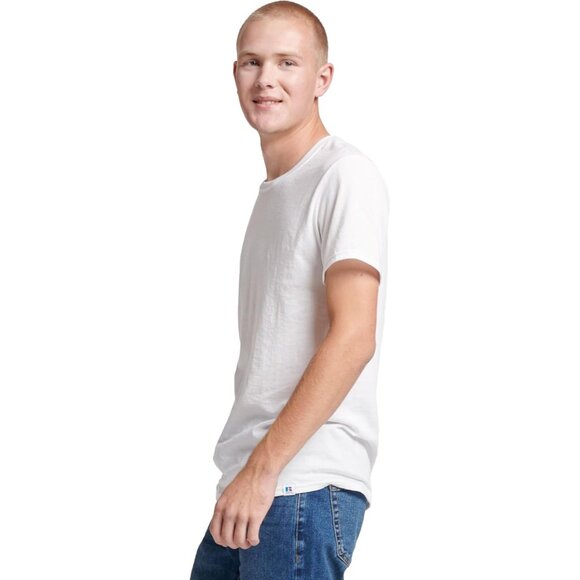 Men Dri Power Short Sleeve White T Shirt Moisture Wicking Odor Protection UPF 30 - Picture 3 of 4